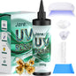 UV Resin with Light,Upgraded 250g Crystal Clear,Low Odor,Fast Cure& Hard Type UV Resin Kit,Silicone Mat